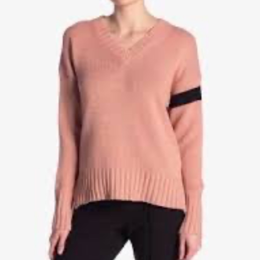 360 Sweater Pink V-Neck Women's Sweater